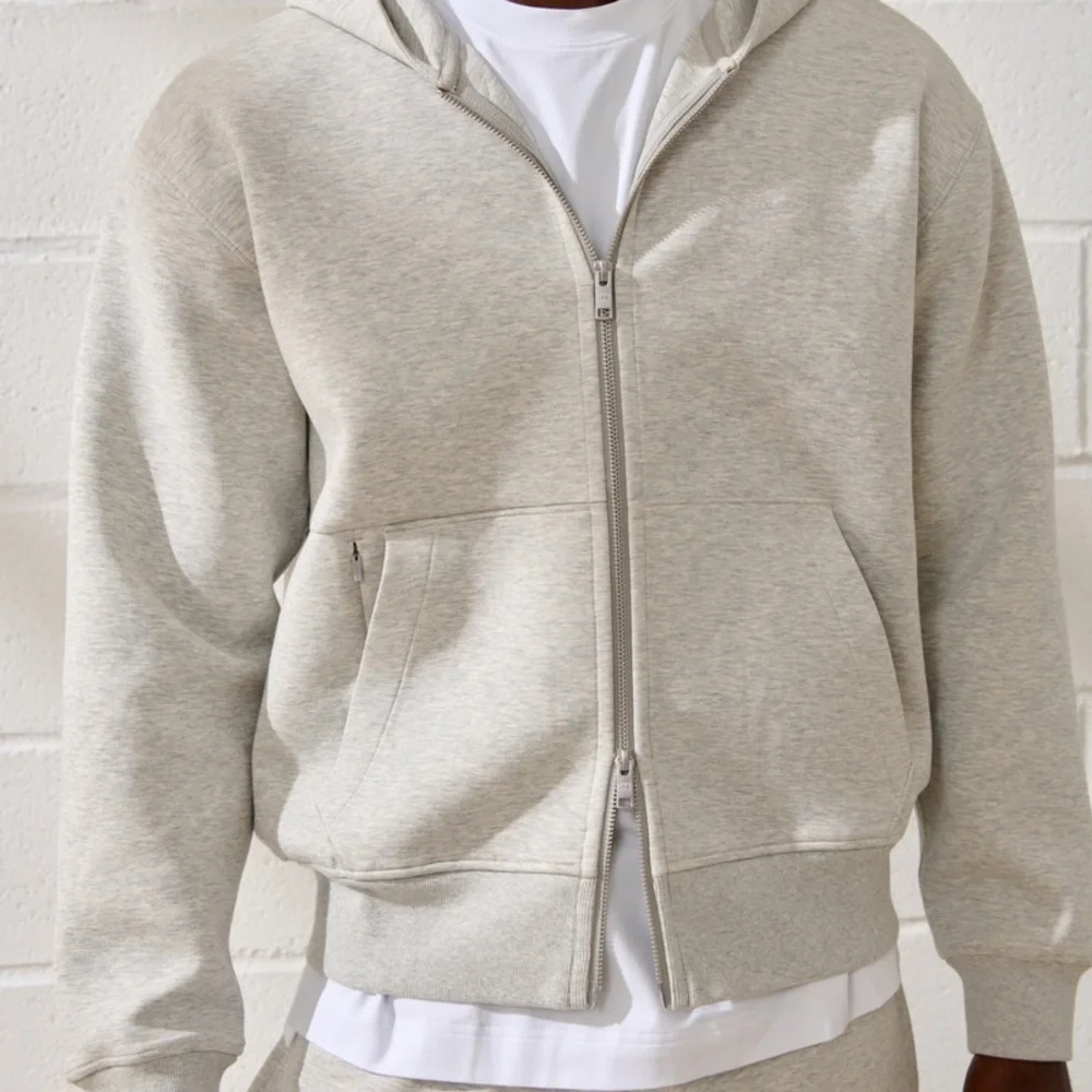 Abercrombie & Fitch YPB neoKNIT MAX Full-Zip Hoodie gray men’s unisex sz Small - Picture 3 of 13
